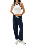 Andie Oversized Fleece Sweatpants In Indigo