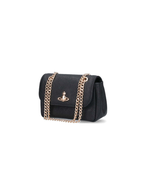 "Orbit" Chain Shoulder Bag – Black
