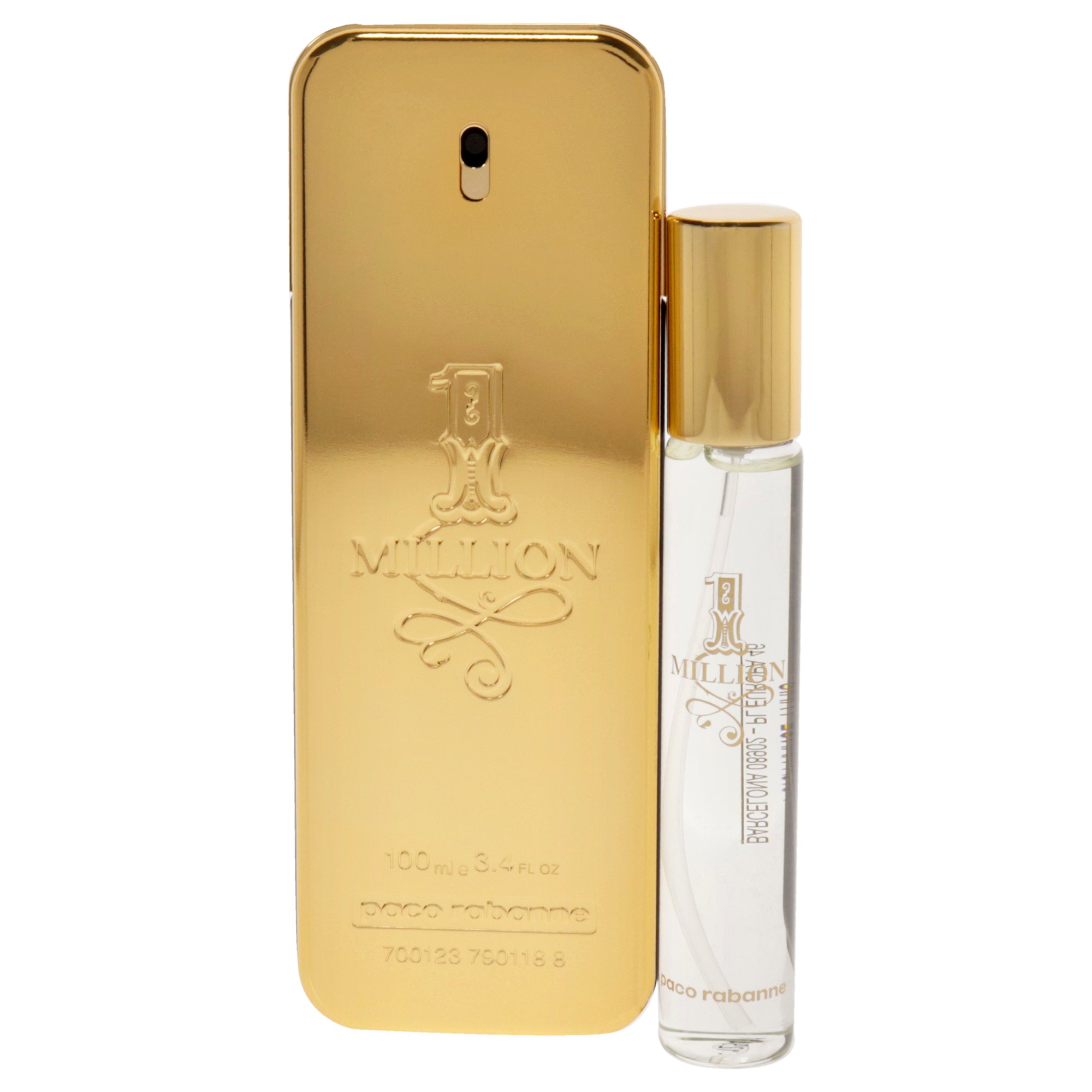 1 Million by Paco Rabanne for Men - 2 Pc Gift Set 3.4oz EDT Spray, 0.68oz EDT Spray