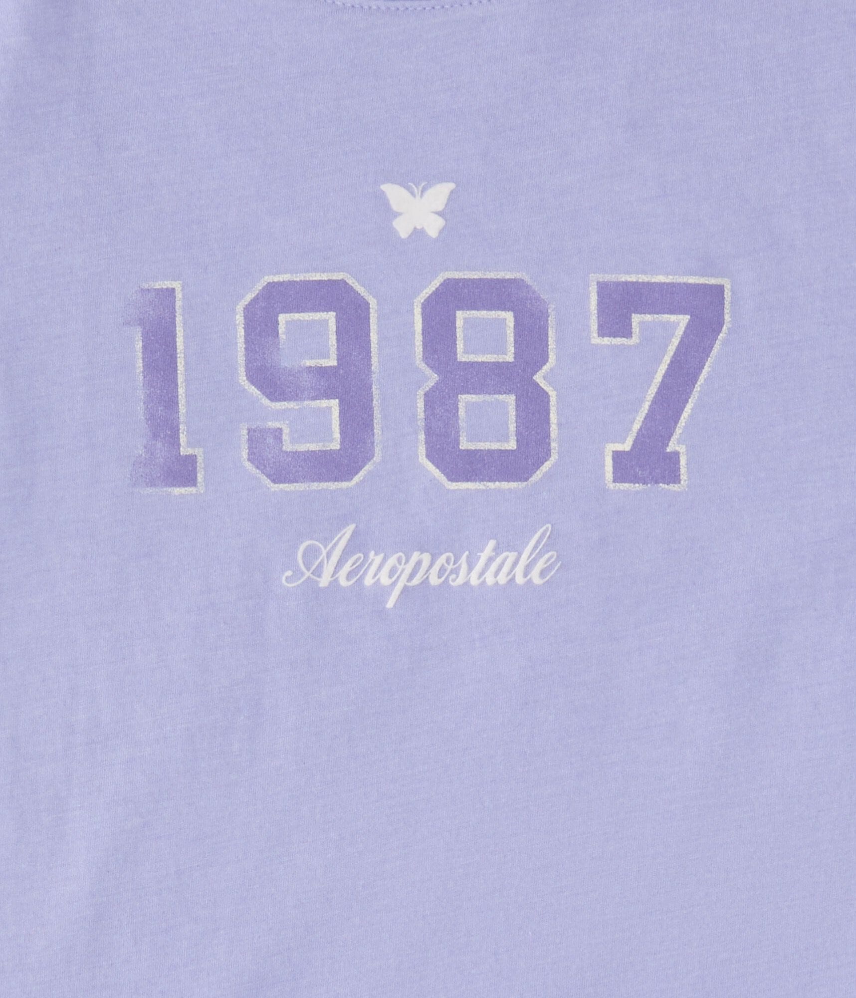 Aeropostale 1987 Flocked Graphic Tee