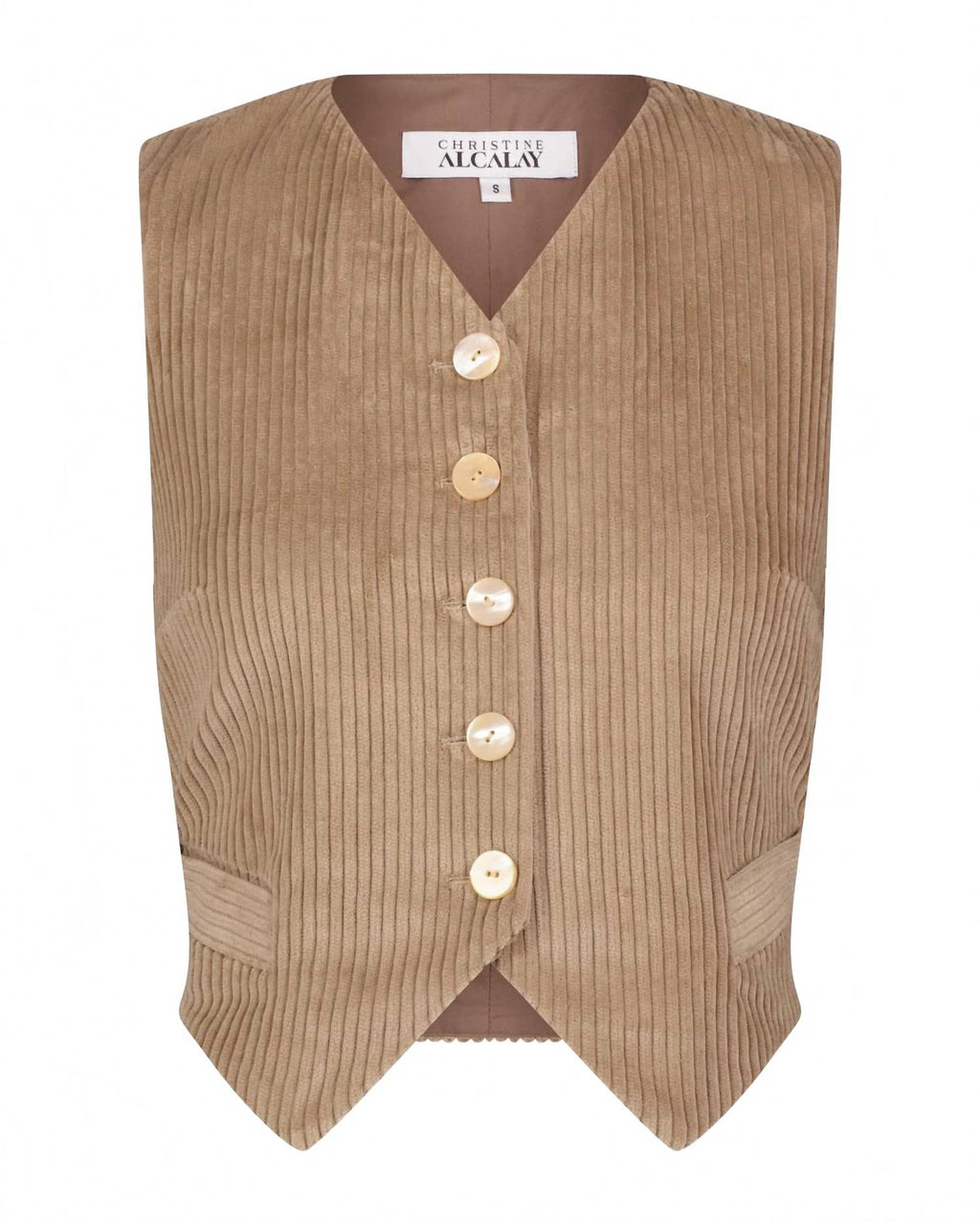 Annie Vest In Ash Corduroy