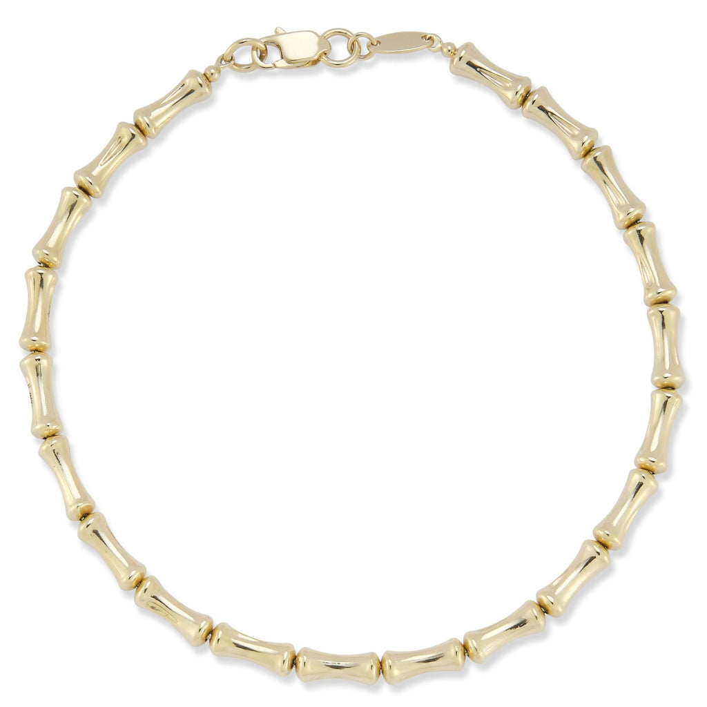 14K Gold Bamboo Bracelet