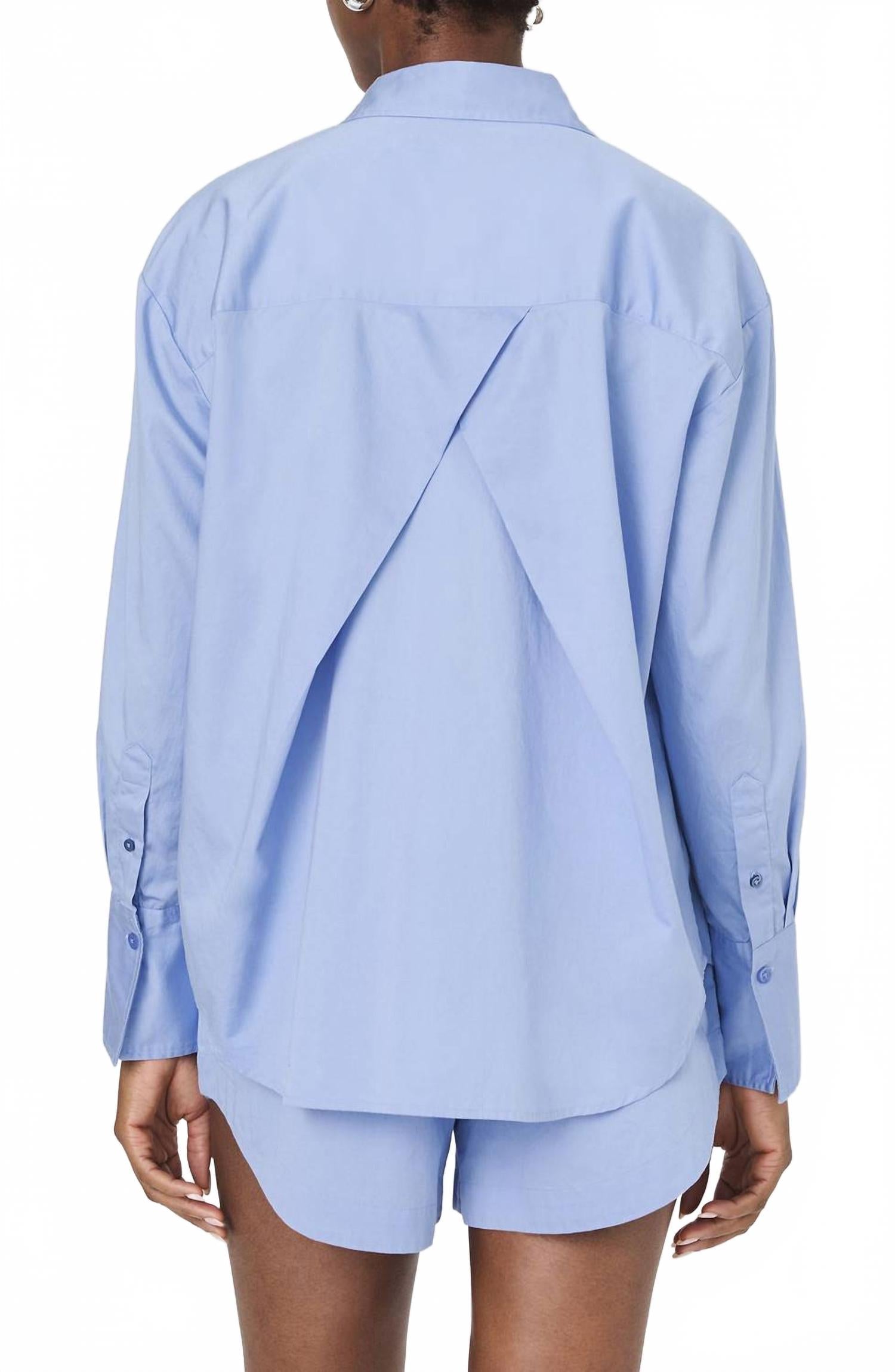 Alexis Oversized Shirt In Oxford Blue