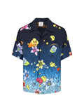 "Graffiti Repeat" Shirt – Blue