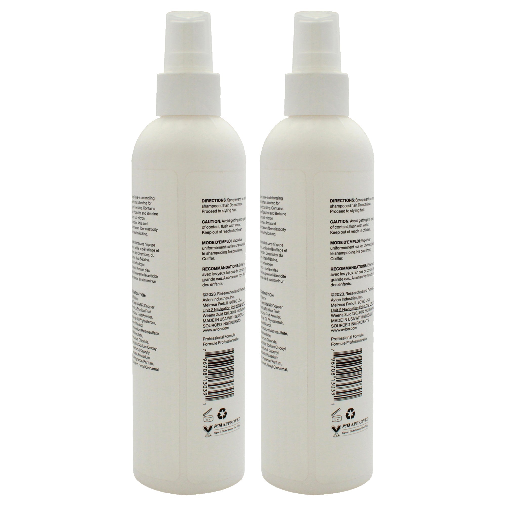 AffirmCare Leave-in Detangler by Avlon for Unisex - 8 oz Detangler  - Pack of 2
