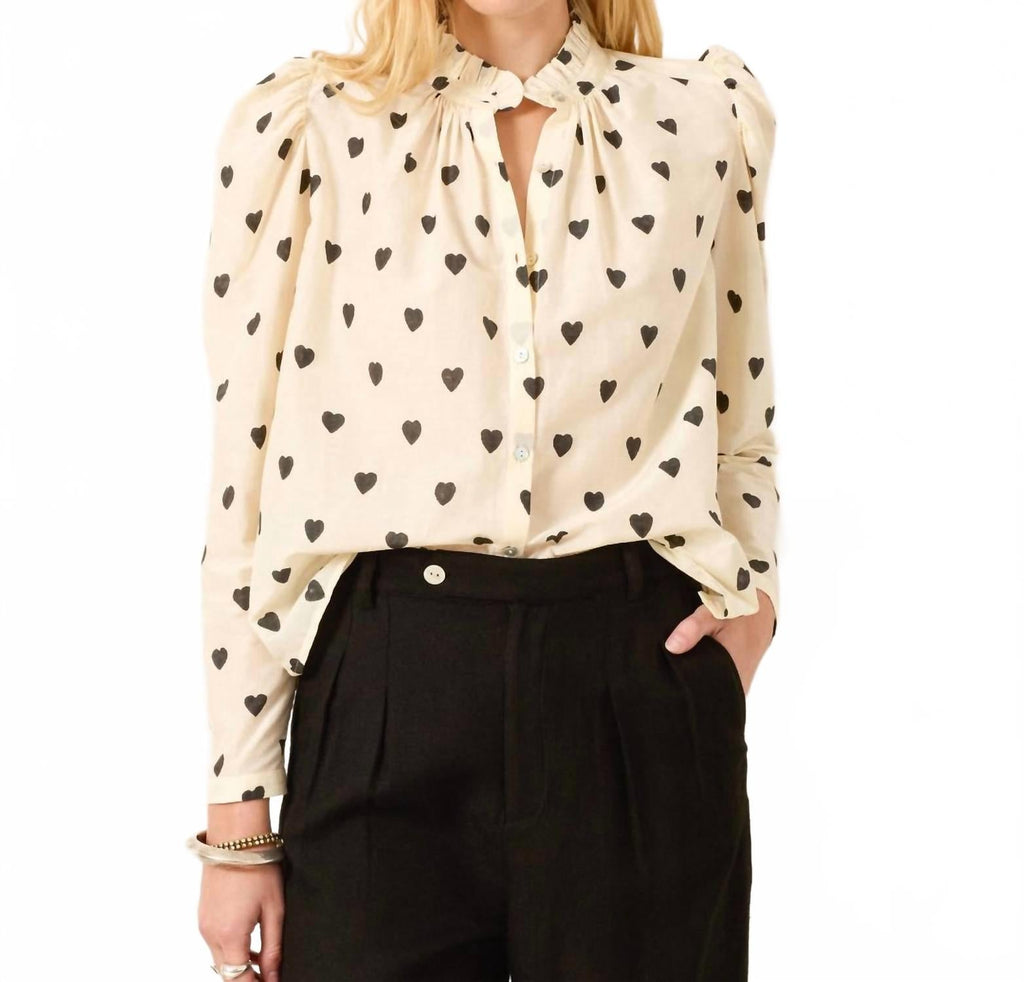 Artemis Shirt In Onyx Heart