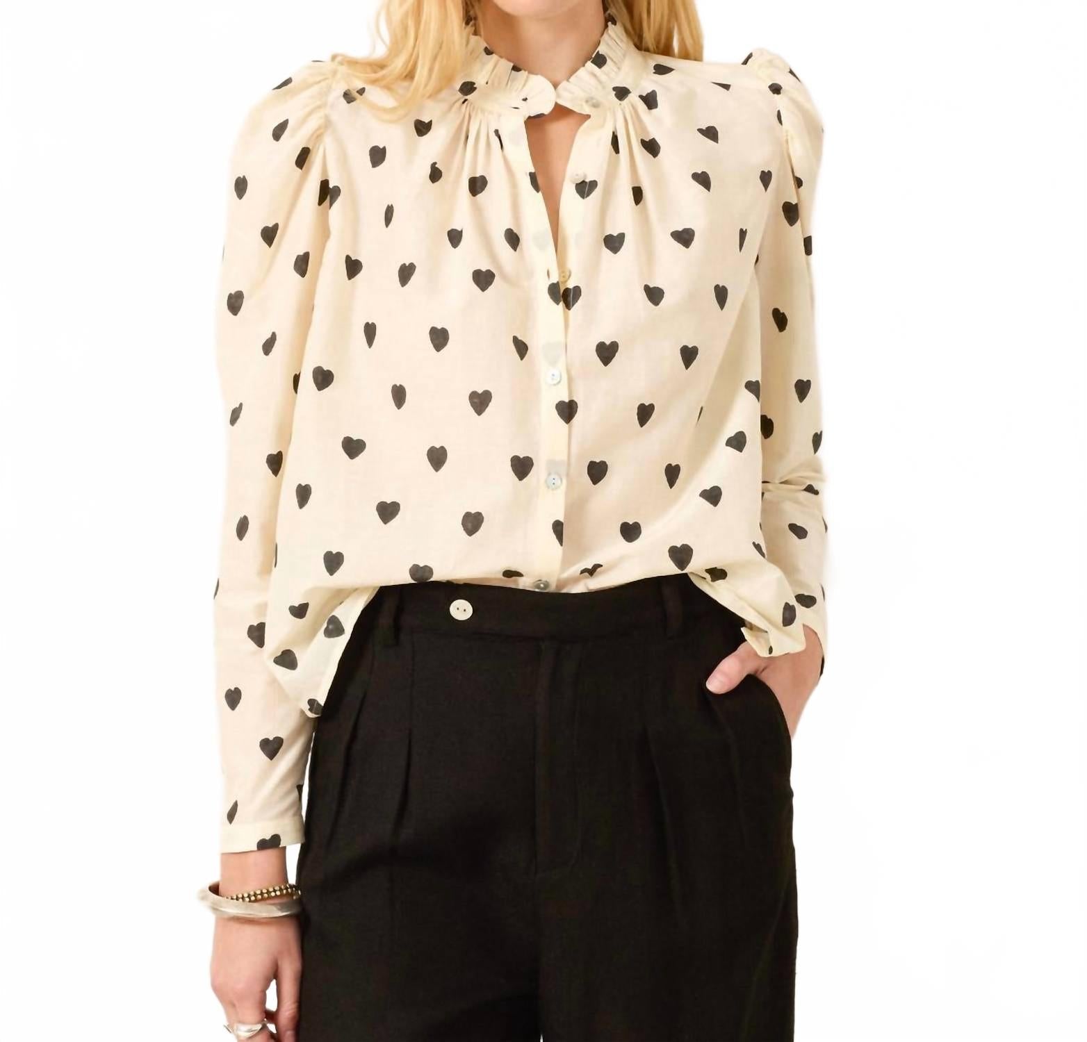 Artemis Shirt In Onyx Heart