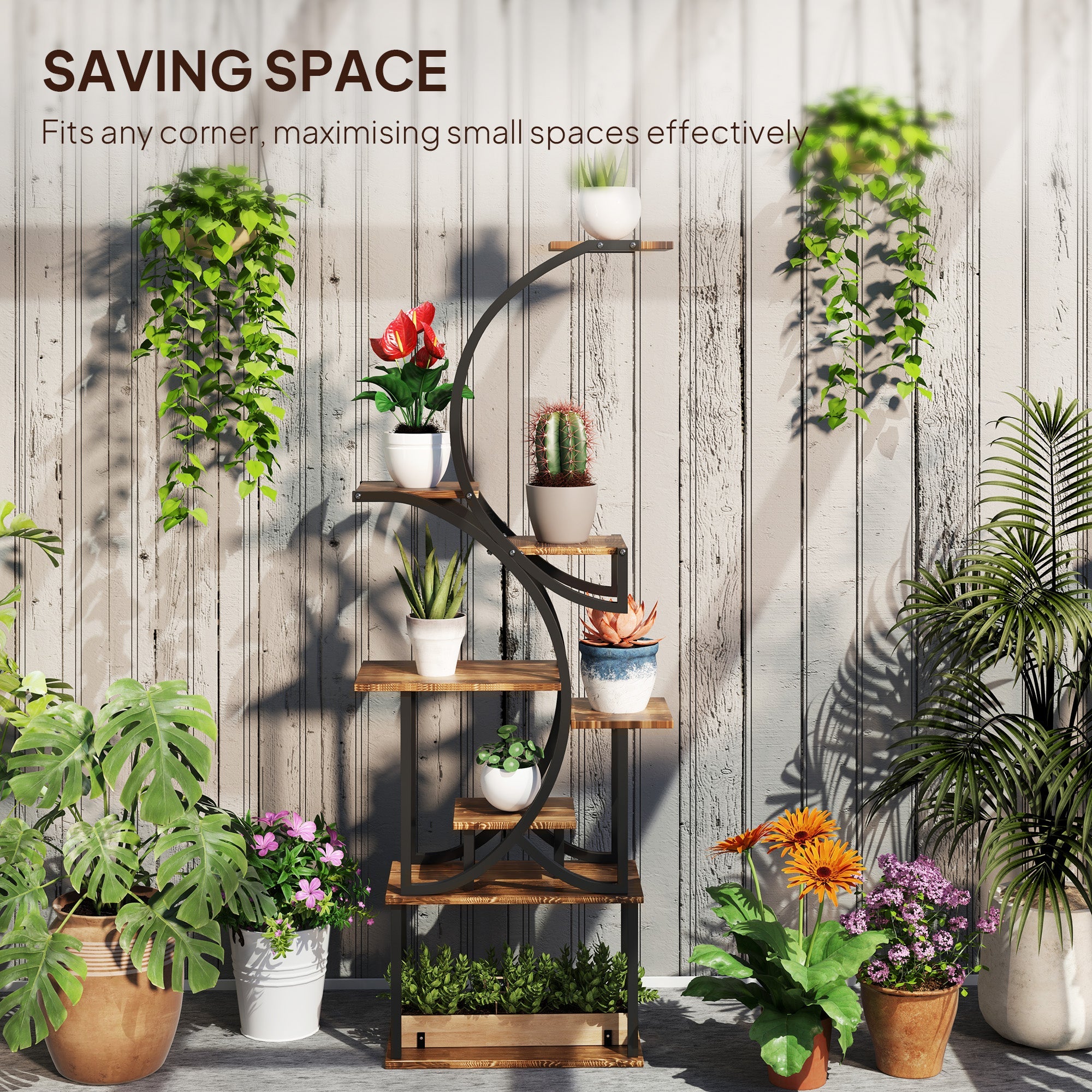 62 Inch Tall Plant Stand for Multiple Plants
