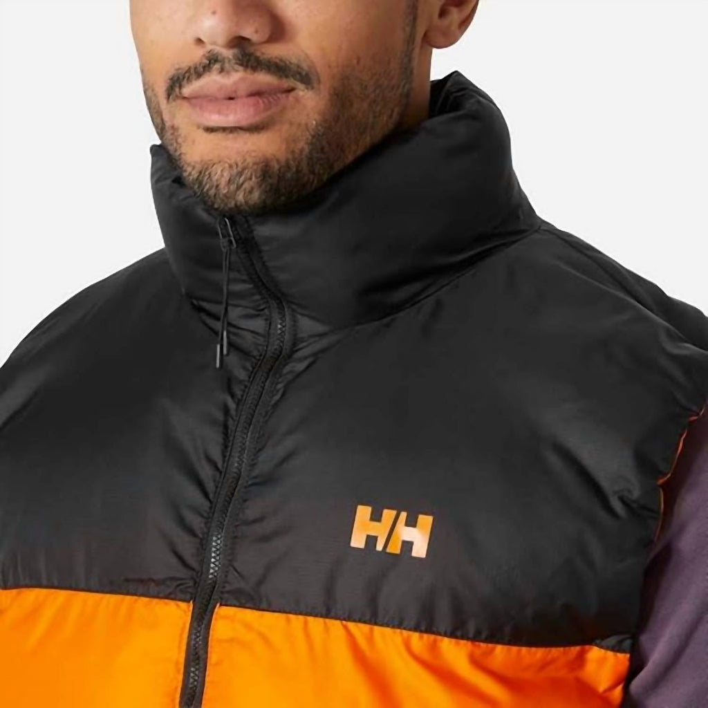 Active Puffy Vest In Papaya