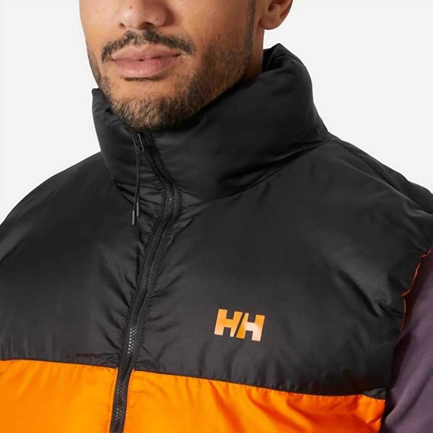 Active Puffy Vest In Papaya