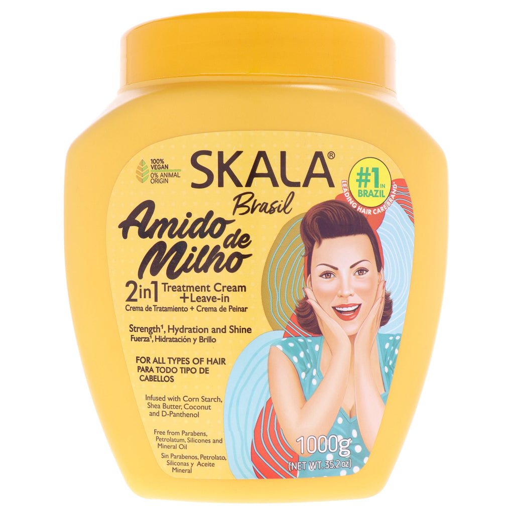 2 in 1 Corn Starch Hair Treatment Cream by Skala for Women - 35.2 oz Cream