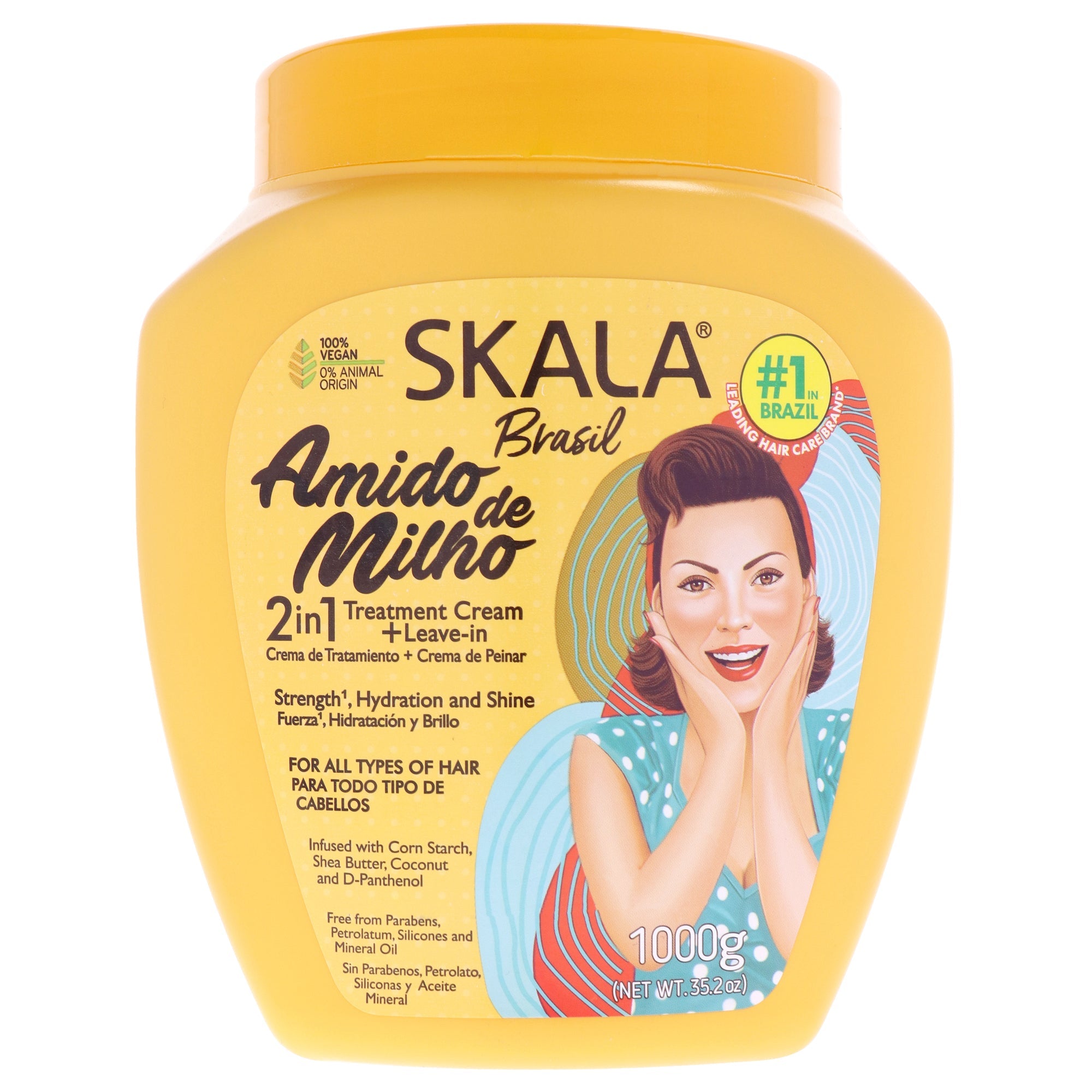 2 in 1 Corn Starch Hair Treatment Cream by Skala for Women - 35.2 oz Cream