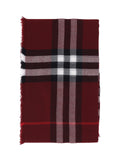 "Check" Wool Scarf – Red
