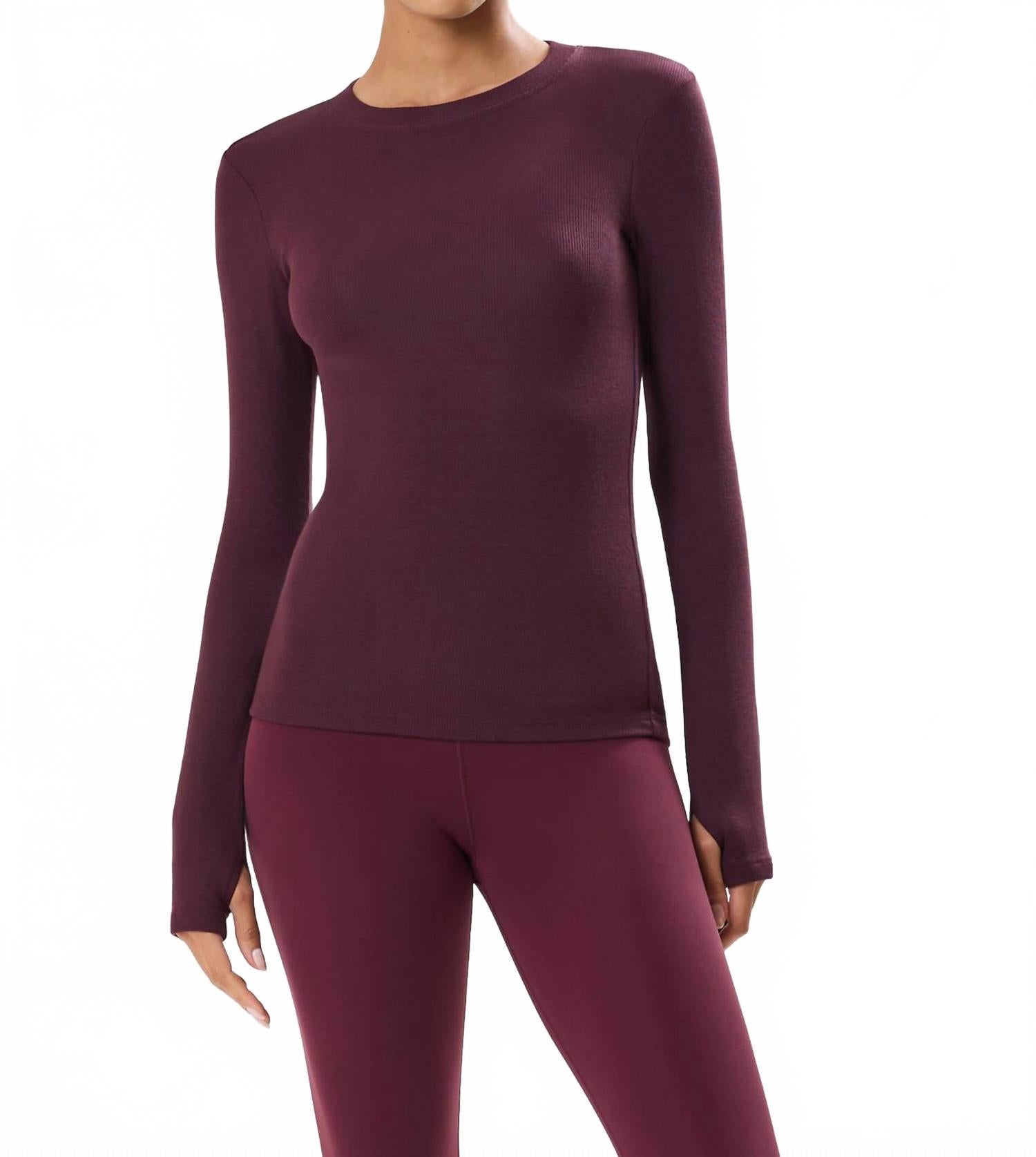 Andie Oversized Fleece Sweatshirt In Dark Cherry
