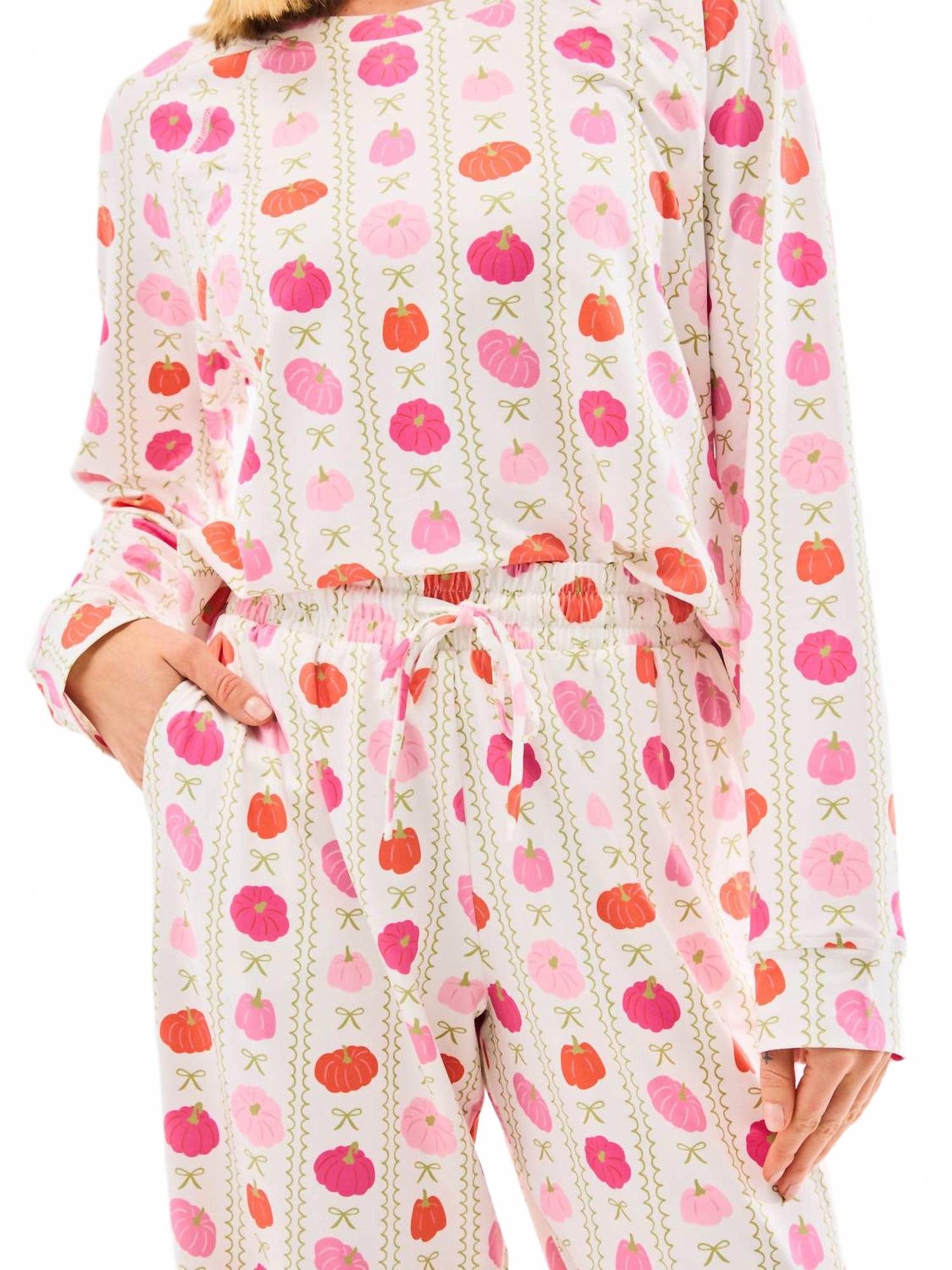 Annie Pajama Pants Set In Little Pumpkin