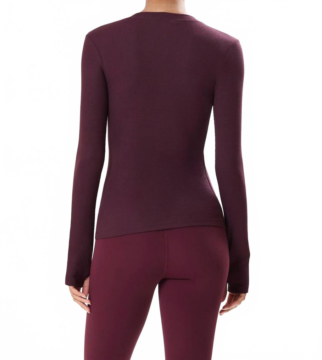 Andie Oversized Fleece Sweatshirt In Dark Cherry