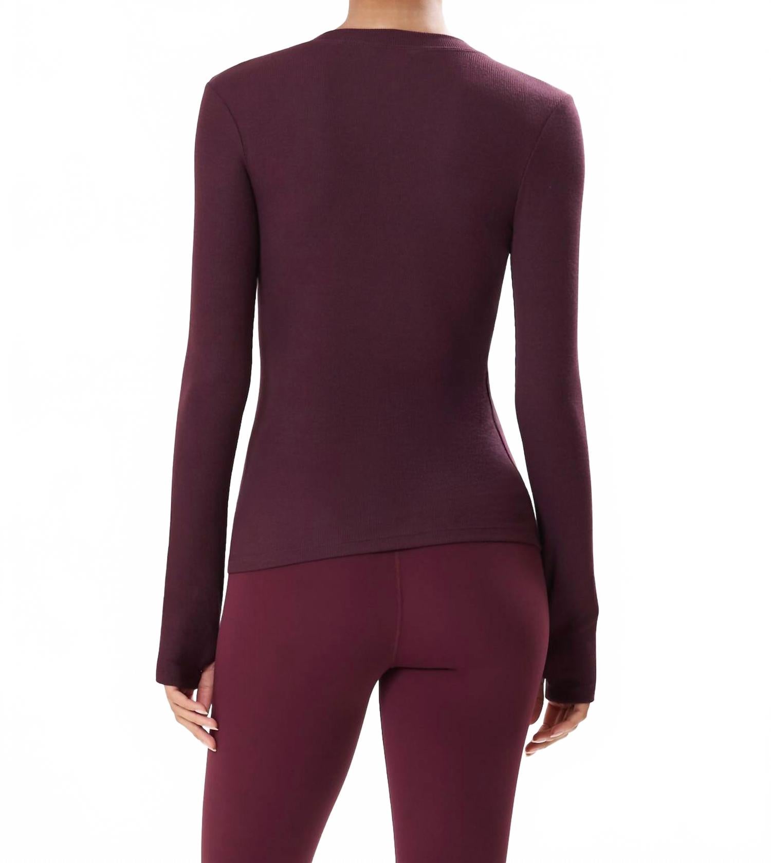 Andie Oversized Fleece Sweatshirt In Dark Cherry