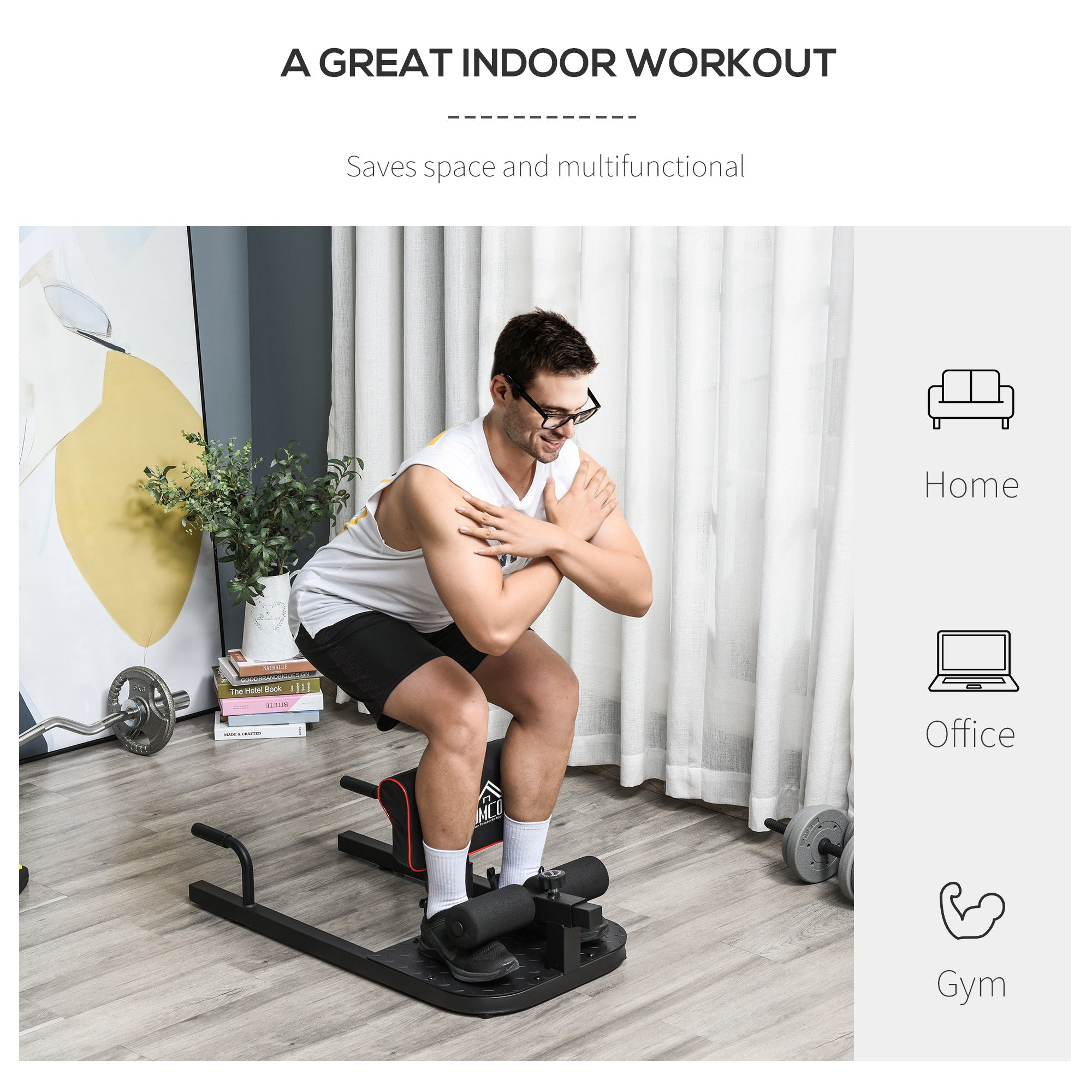 3-in-1 Push Up Sit Up Sissy Squat Machine
