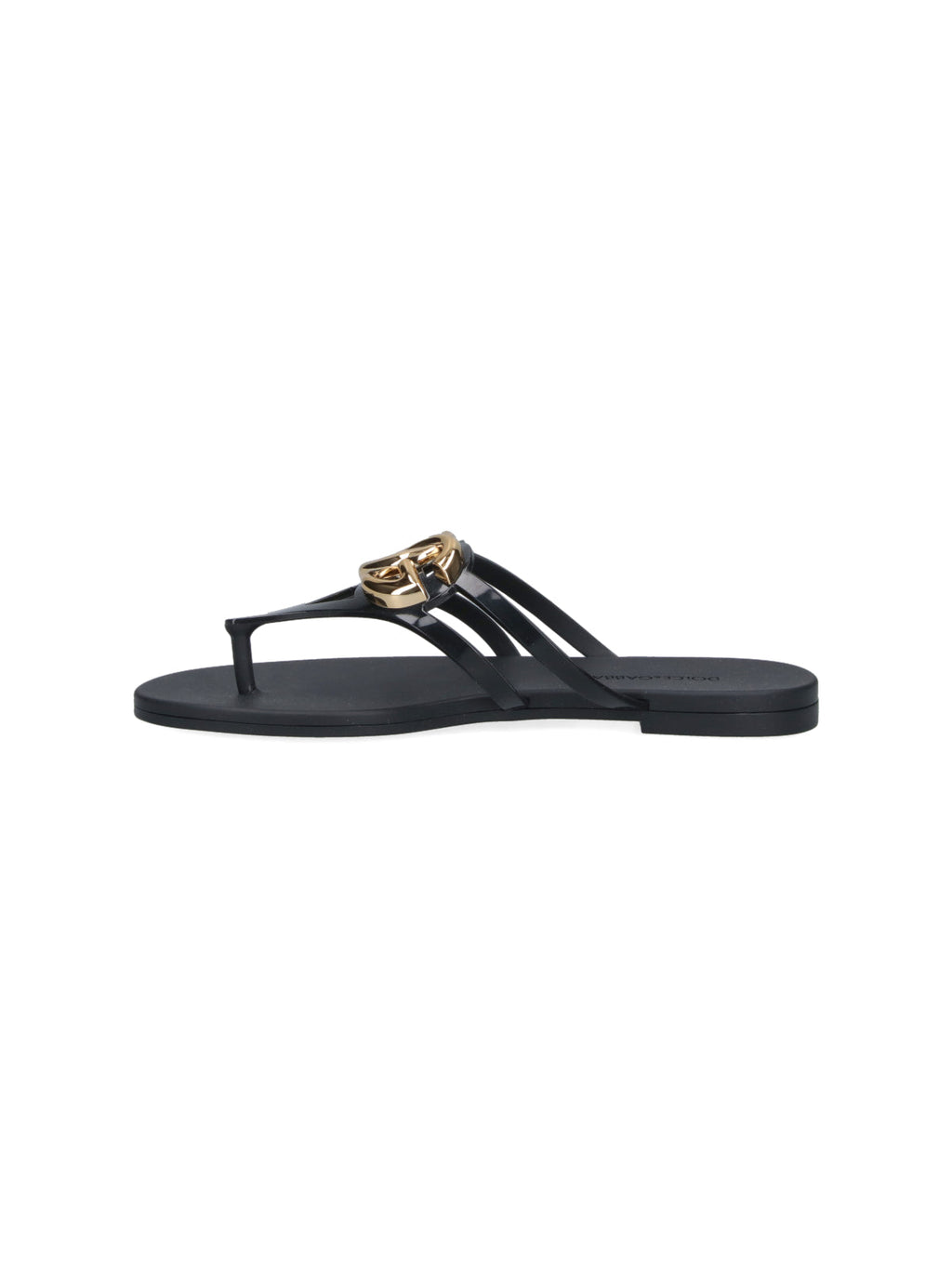 "Dg" Flip-Flop Sandals – Black