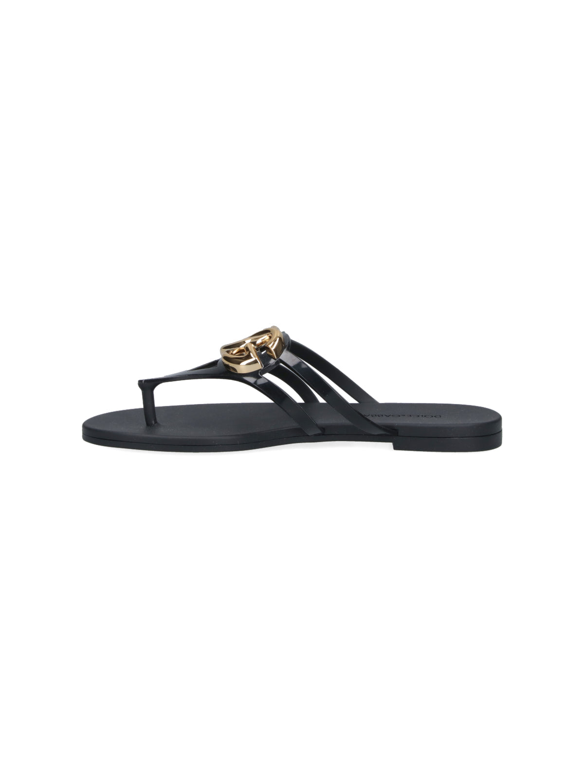"Dg" Flip-Flop Sandals – Black