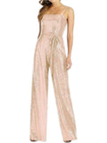 Alexis Bridesmaid Jumpsuit In Rose Gold