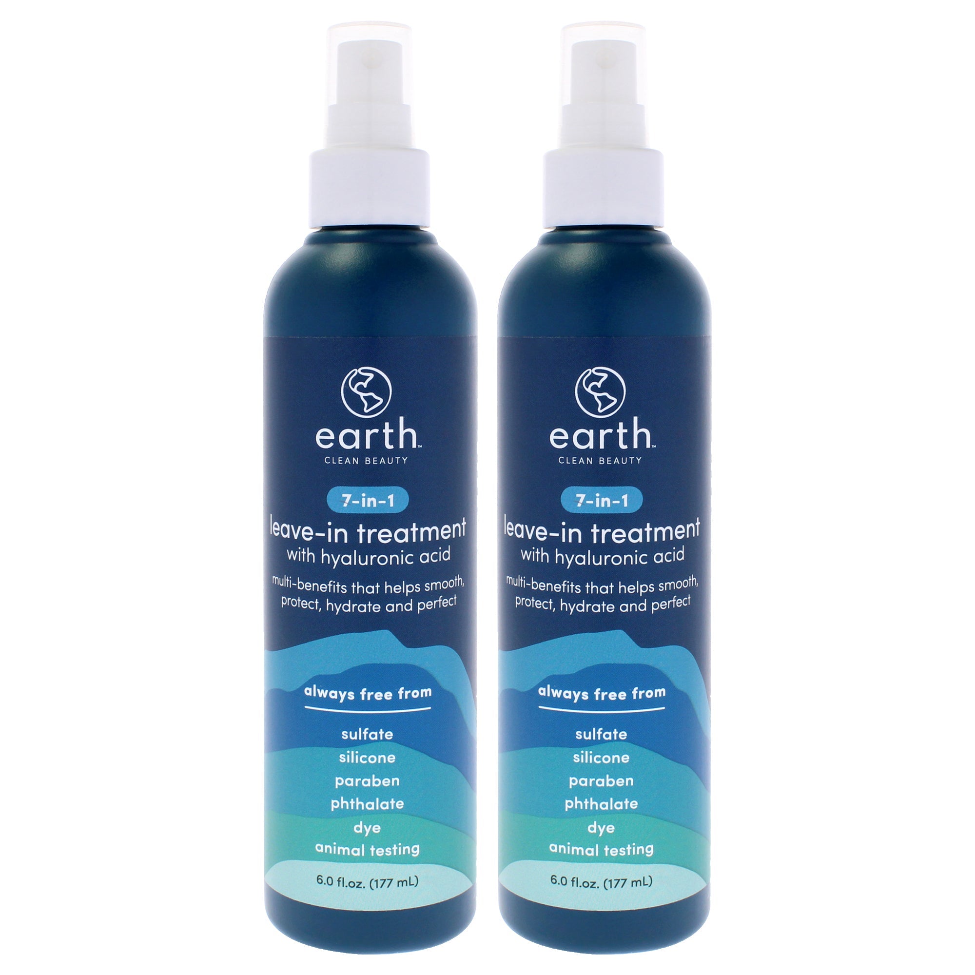 7-in-1 Leave-in Treatment with Hyaluronic Acid by Earth for Unisex - 6 oz Treatment - Pack of 2