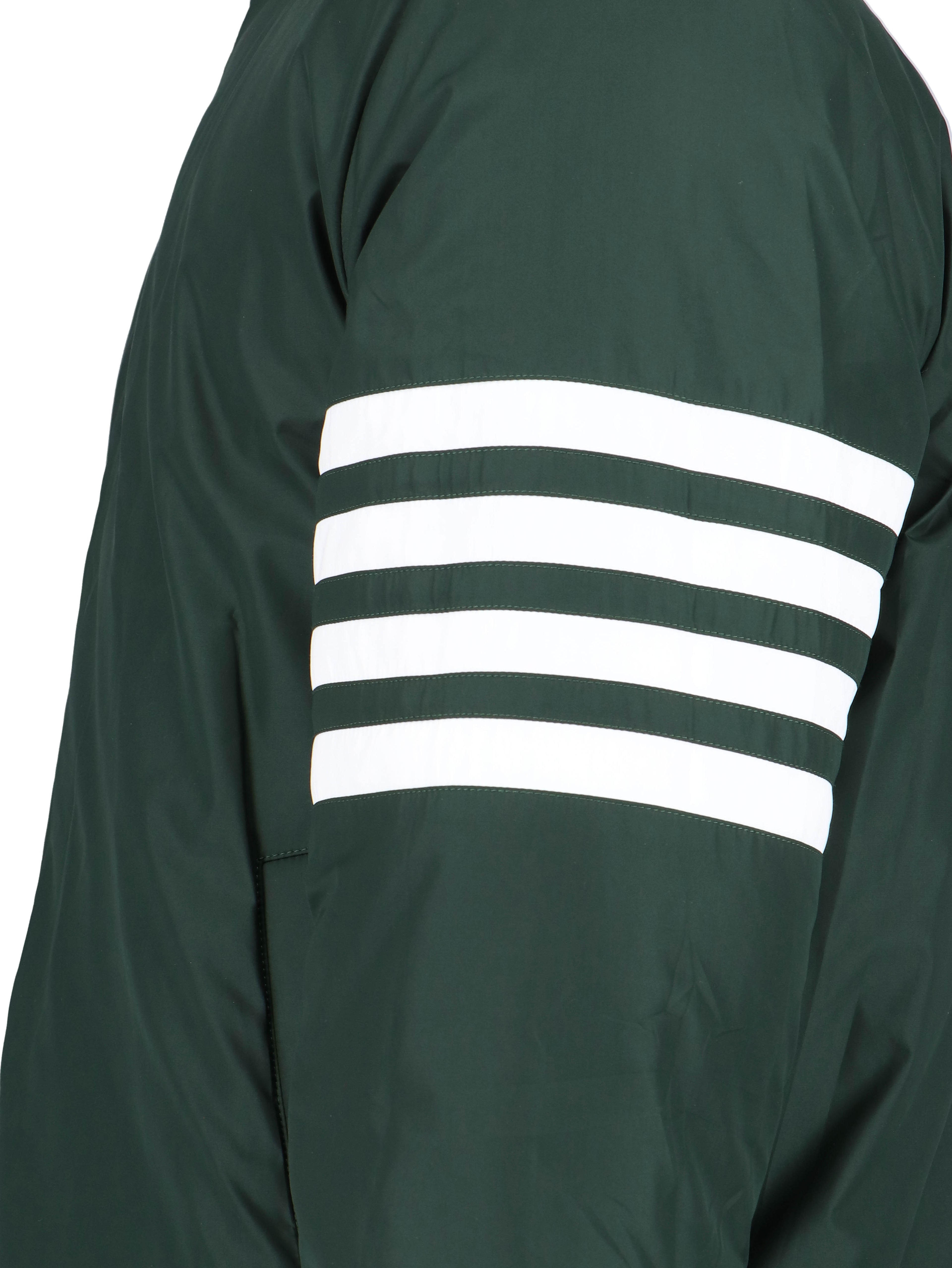 "Houndstooth Reversible" Down Jacket – Green/Black