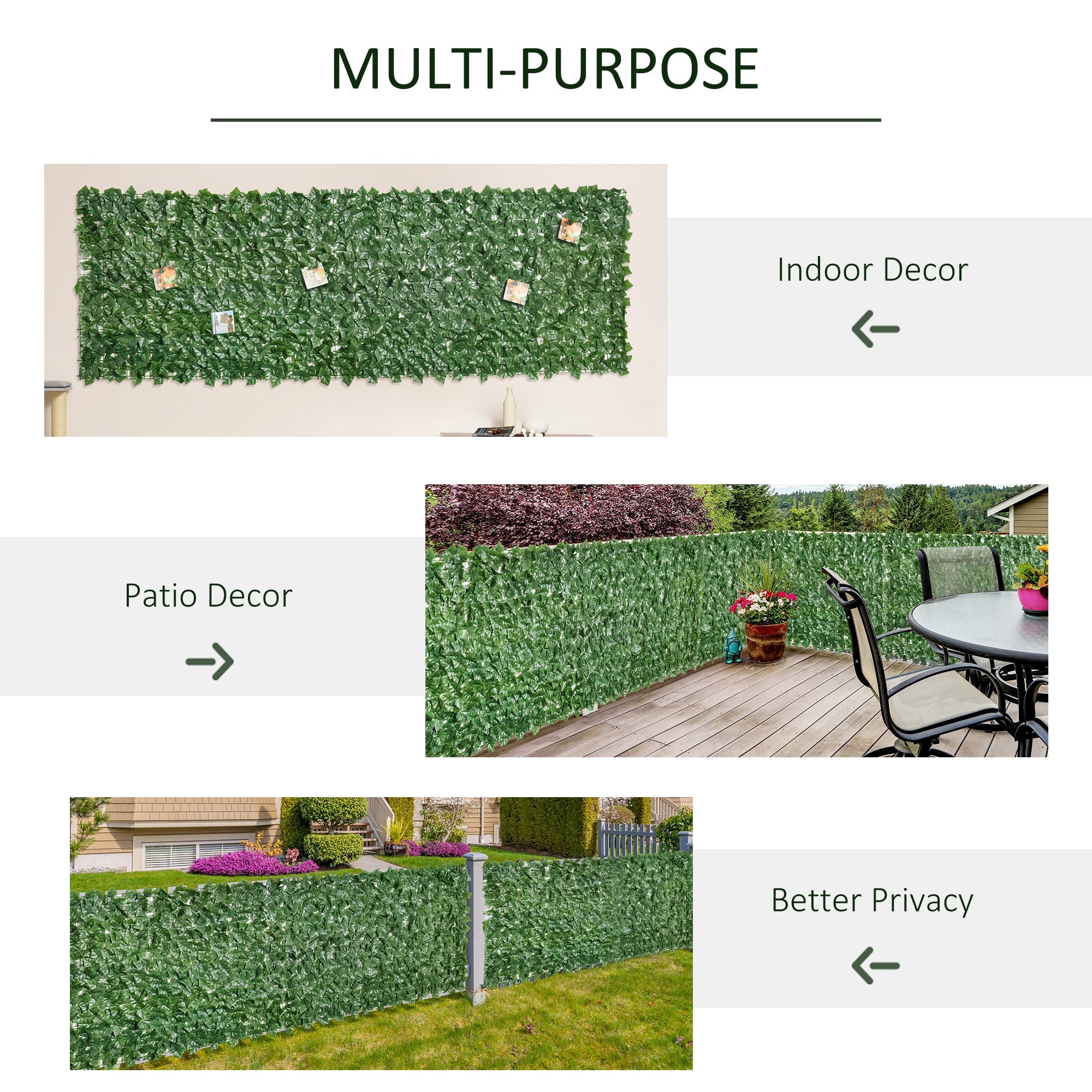 118" x 39" Decorative Grass Wall Panels for Walls & Fences