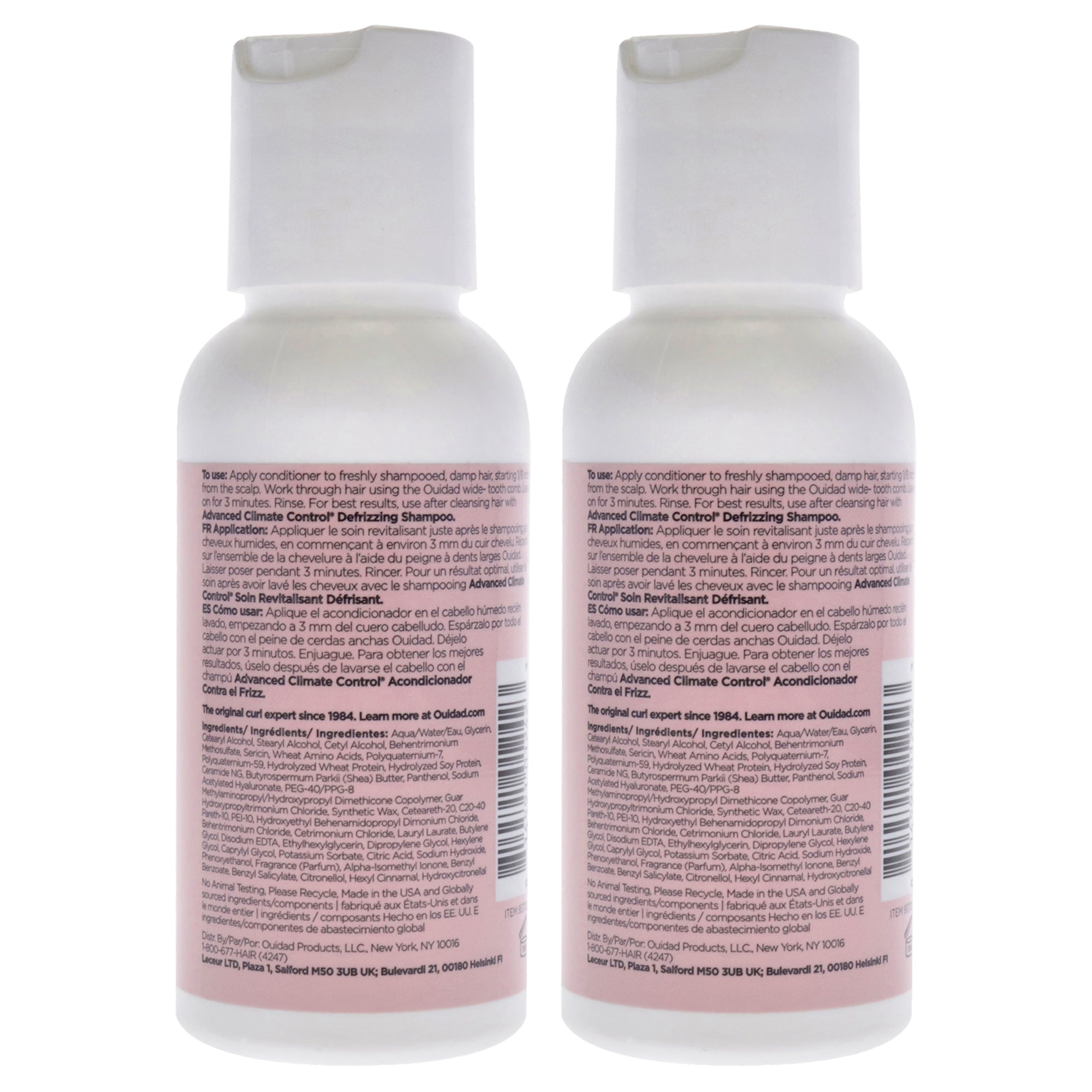Advanced Climate Control Defrizzing Conditioner by Ouidad for Unisex - 2.5 oz Conditioner - Pack of 2