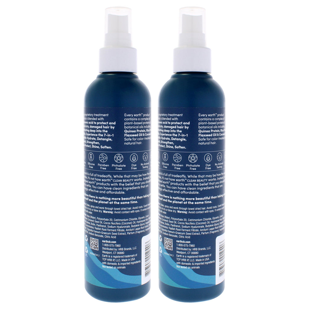 7-in-1 Leave-in Treatment with Hyaluronic Acid by Earth for Unisex - 6 oz Treatment - Pack of 2