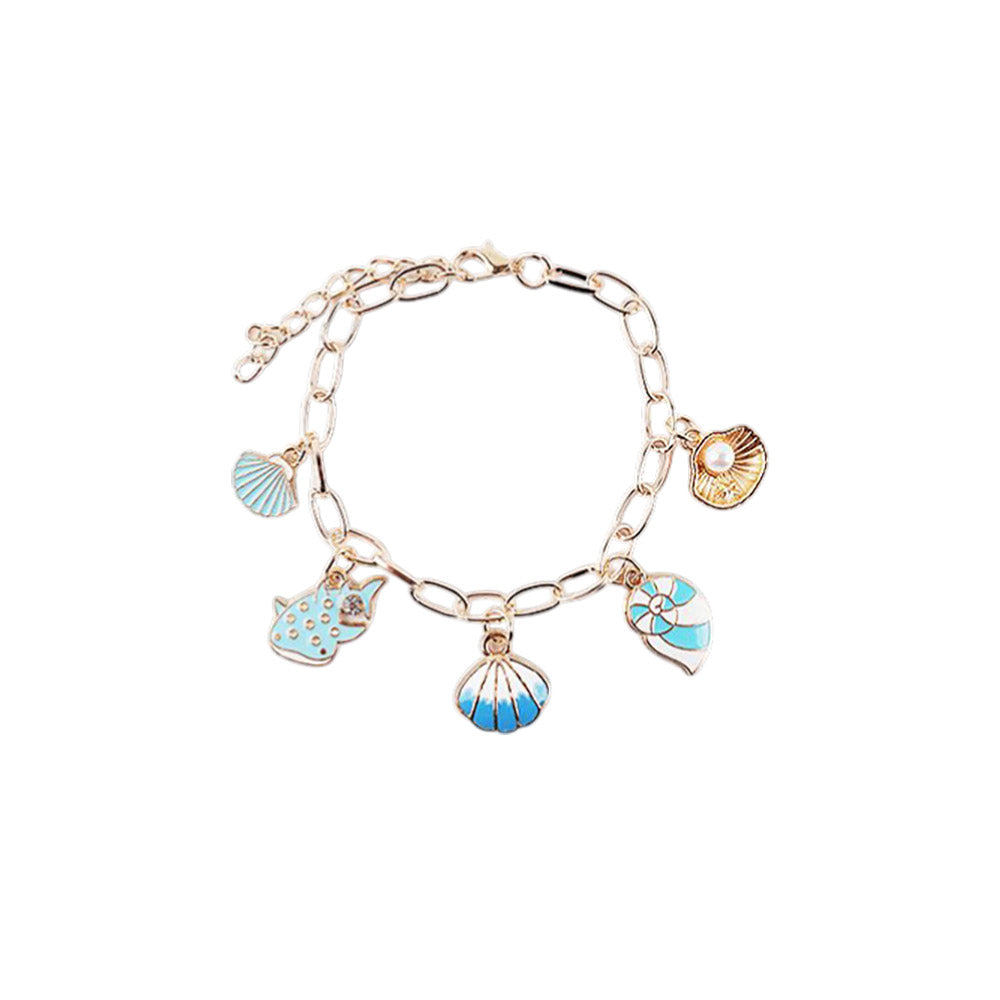 12PCS - Ocean Seashell Charm Station Bracelets