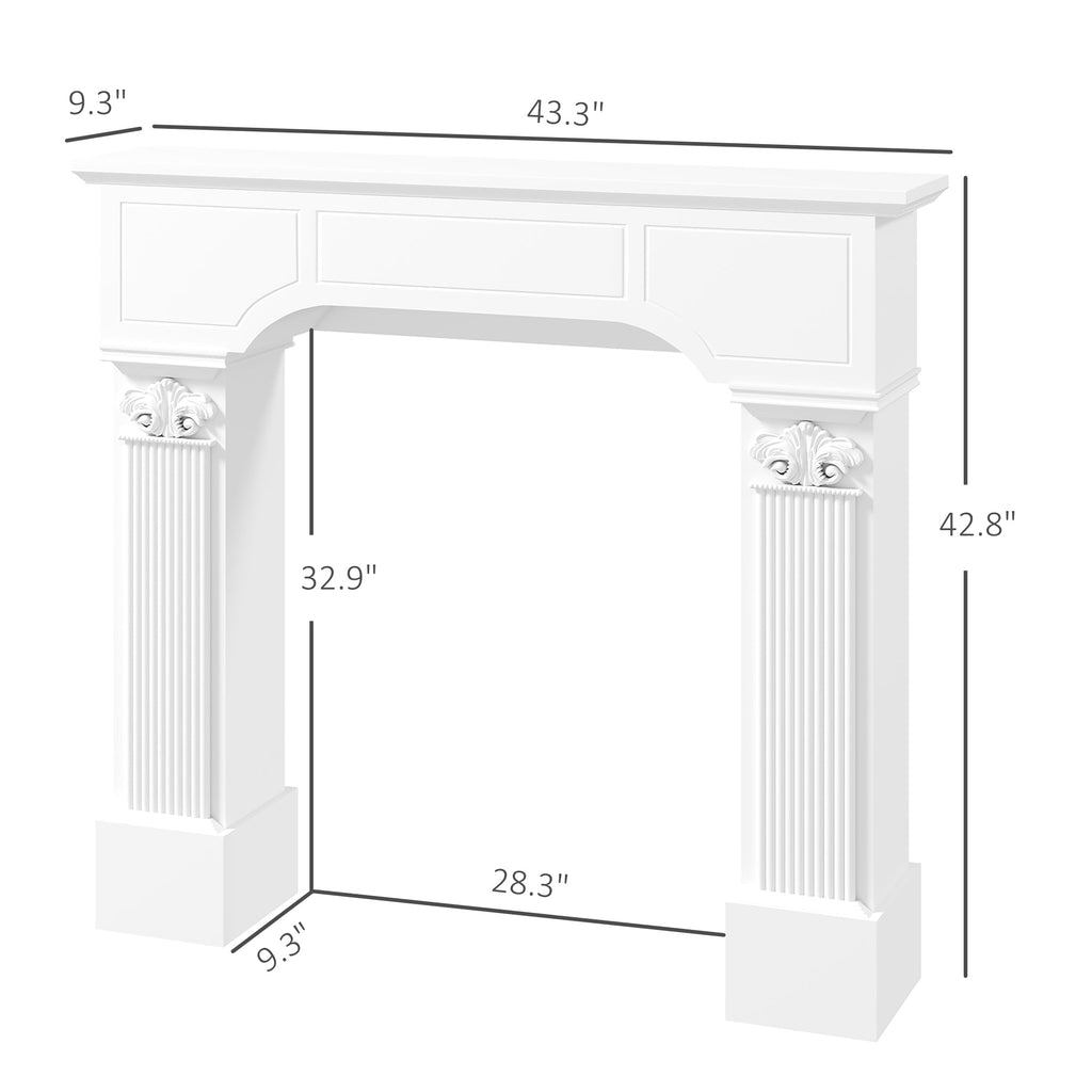 43.3" Freestanding Fireplace Surround for Electric Fires
