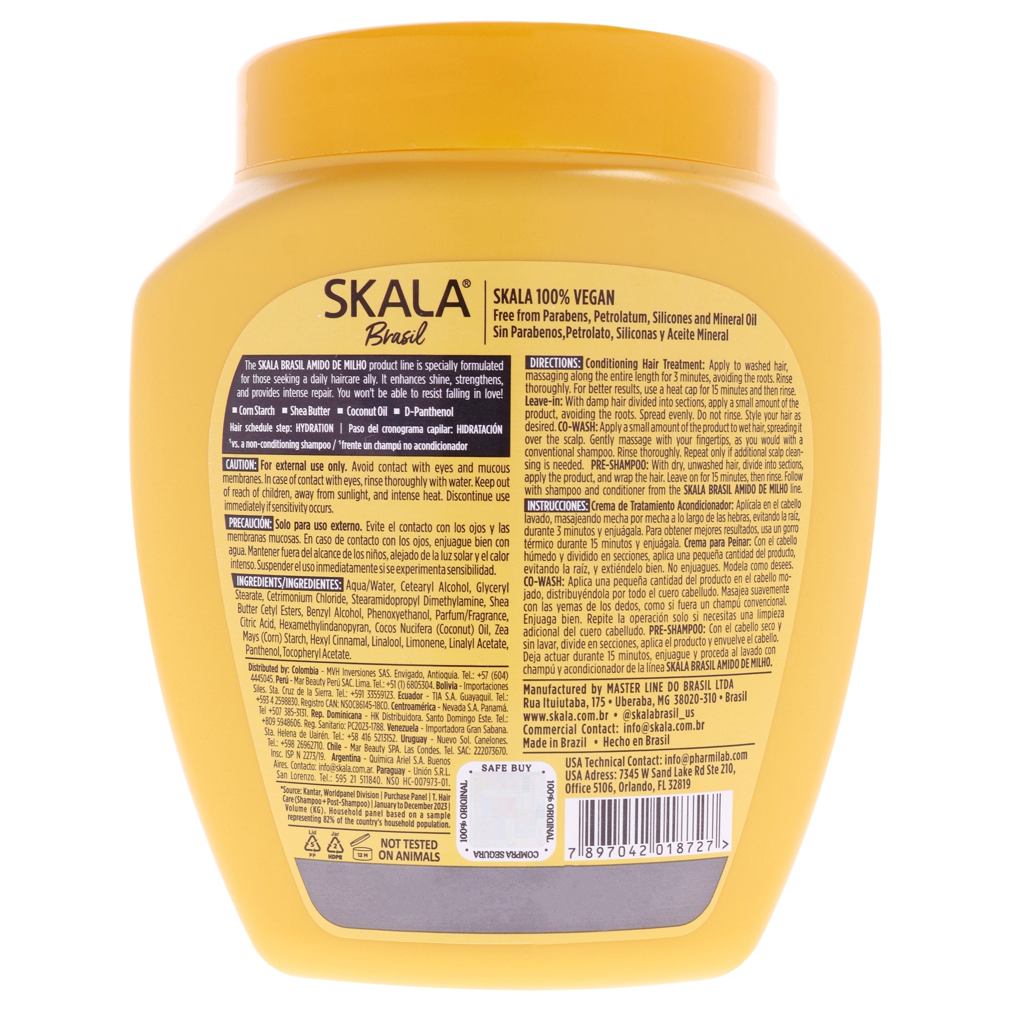 2 in 1 Corn Starch Hair Treatment Cream by Skala for Women - 35.2 oz Cream