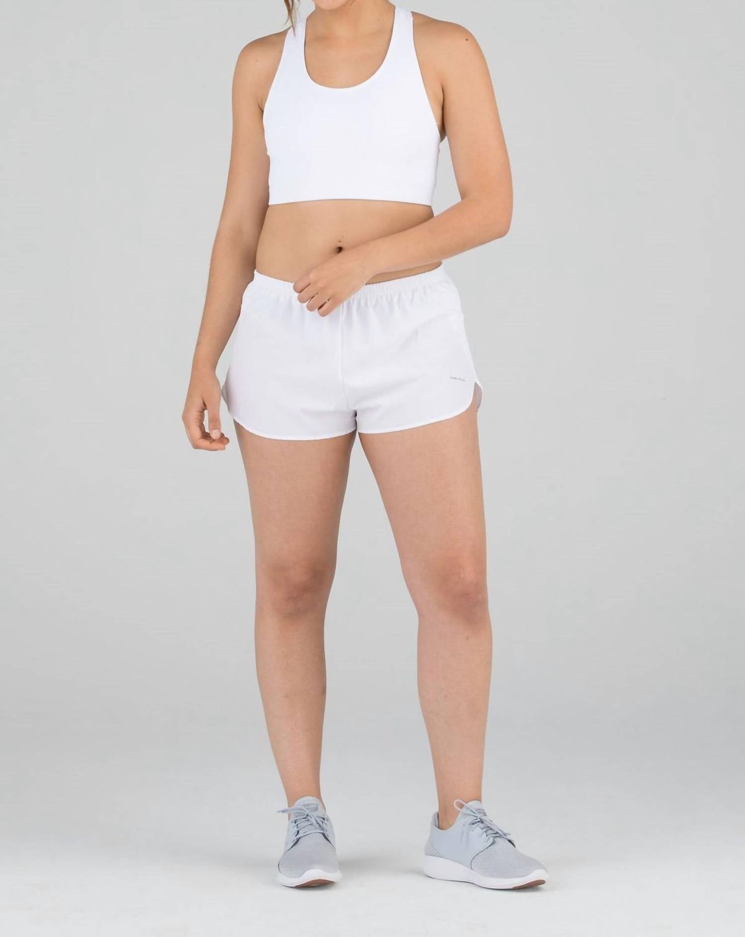 1" Elite Split Short In White