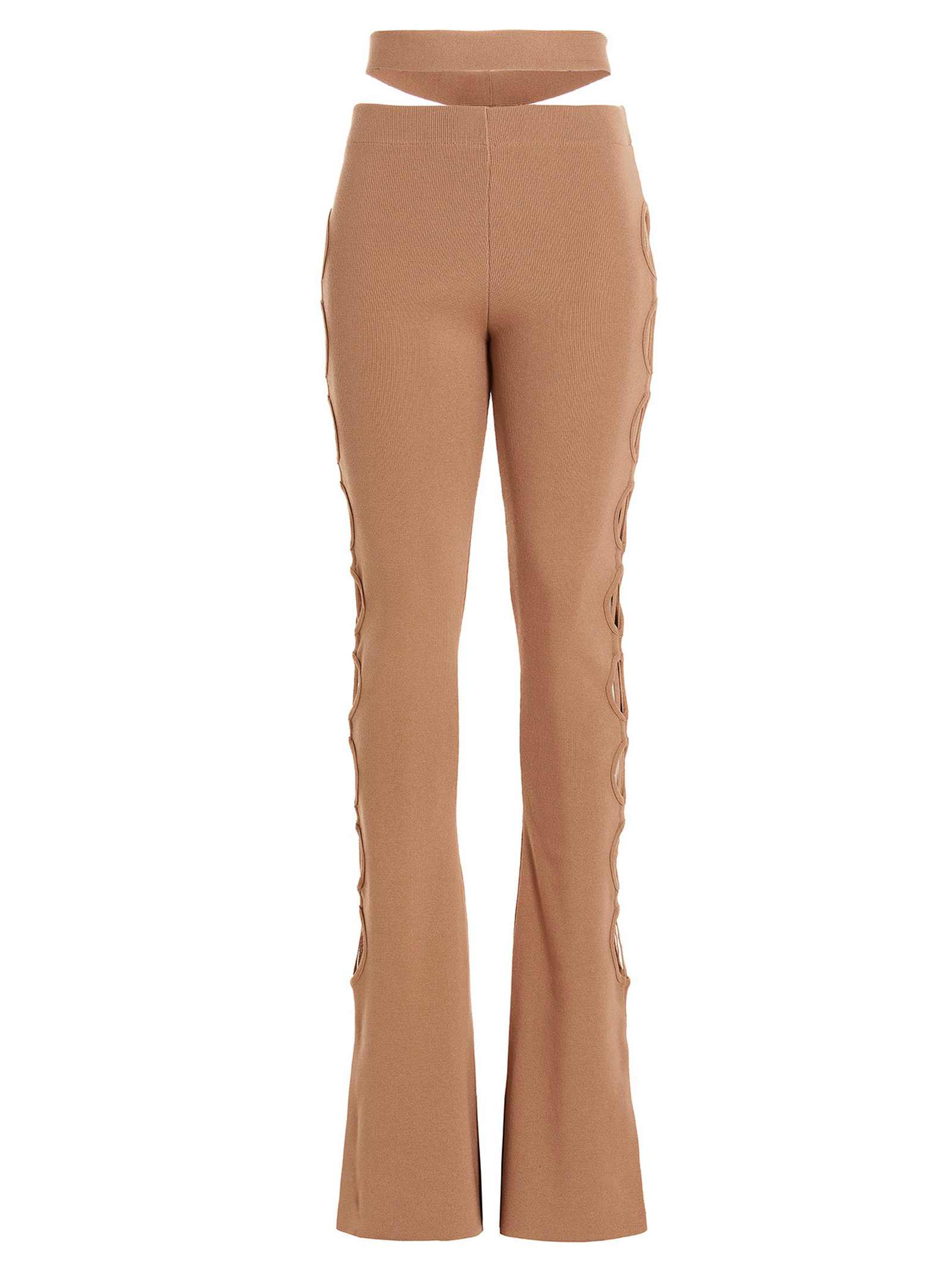Andreādamo Women's_X0009_ Cut Out Pants With Lacing