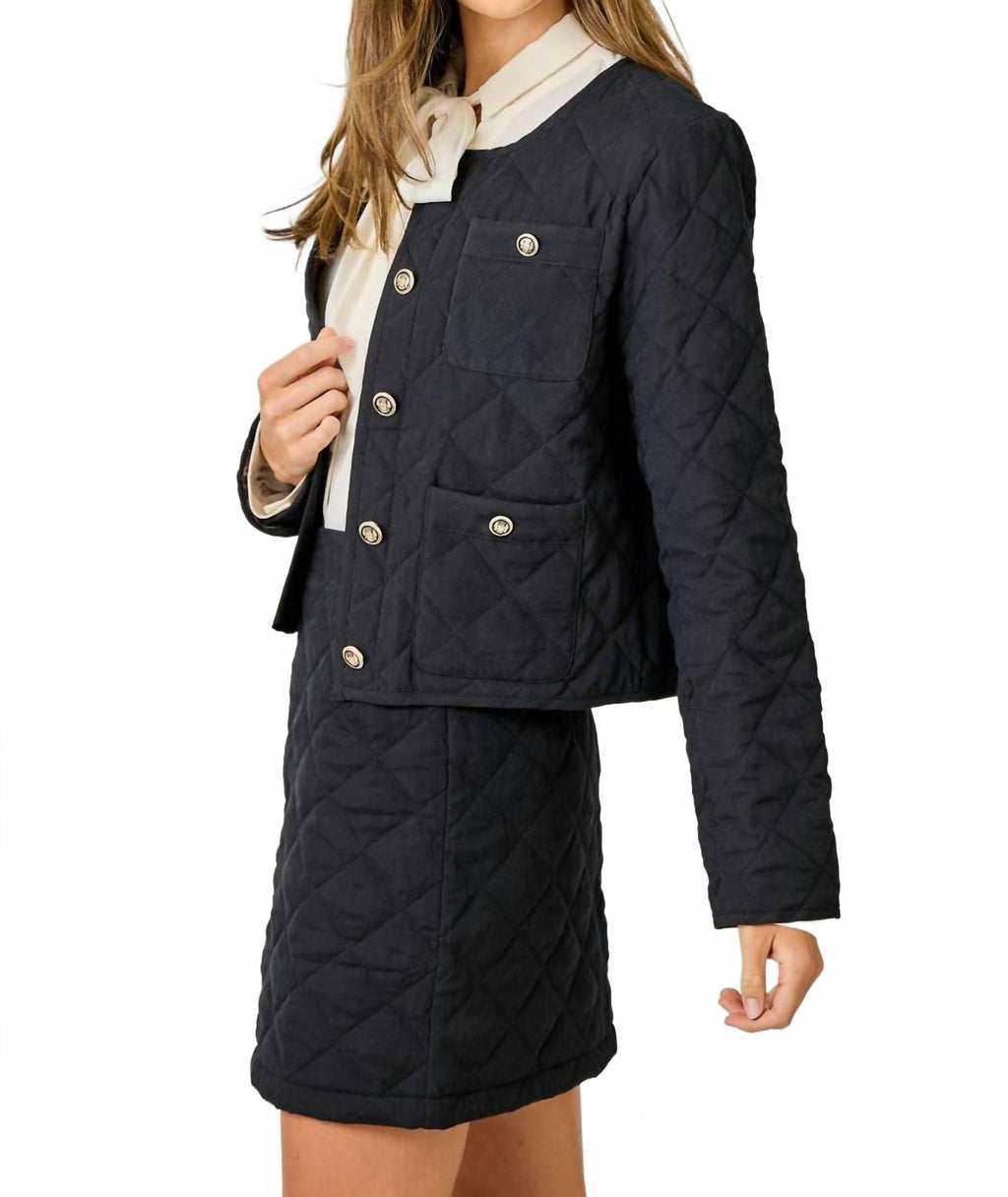 Arlette Quilted Jacket In Black