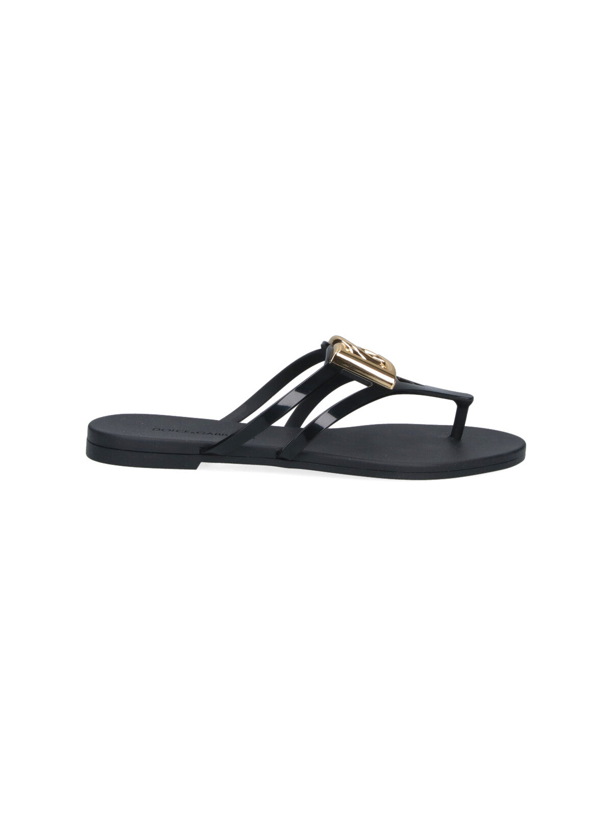"Dg" Flip-Flop Sandals – Black