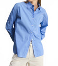 Annalise Button Up Top In Blue