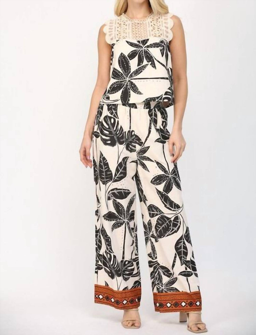 A Little Tropical Fun Crop Top In Multi