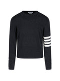 'Loopback 4-Bar' Knit Top – Black