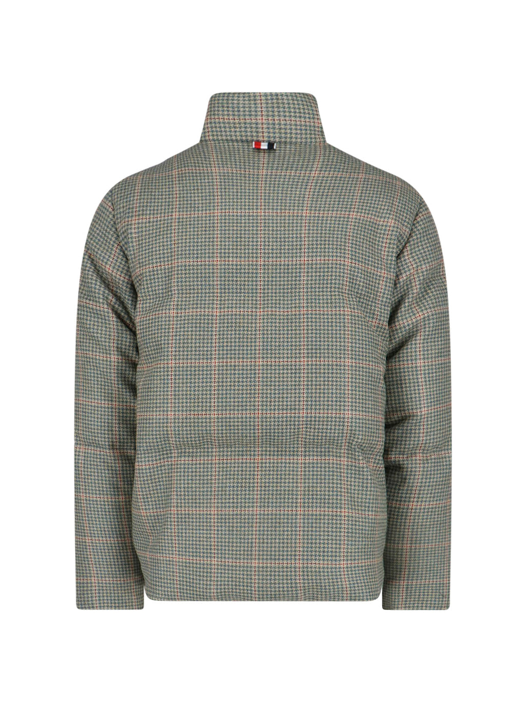 "Houndstooth Reversible" Down Jacket – Green/Black