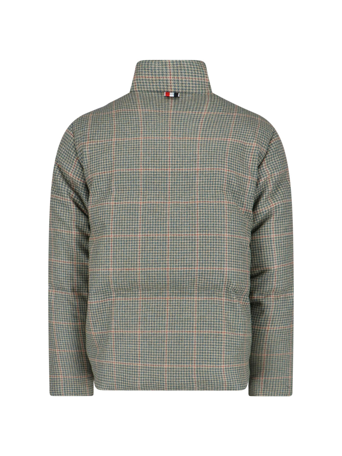 "Houndstooth Reversible" Down Jacket – Green/Black