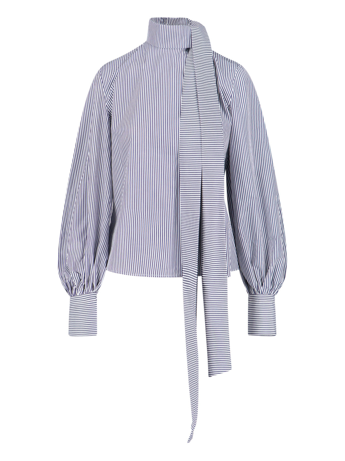 "Lindsay" Blouse – Blue/White