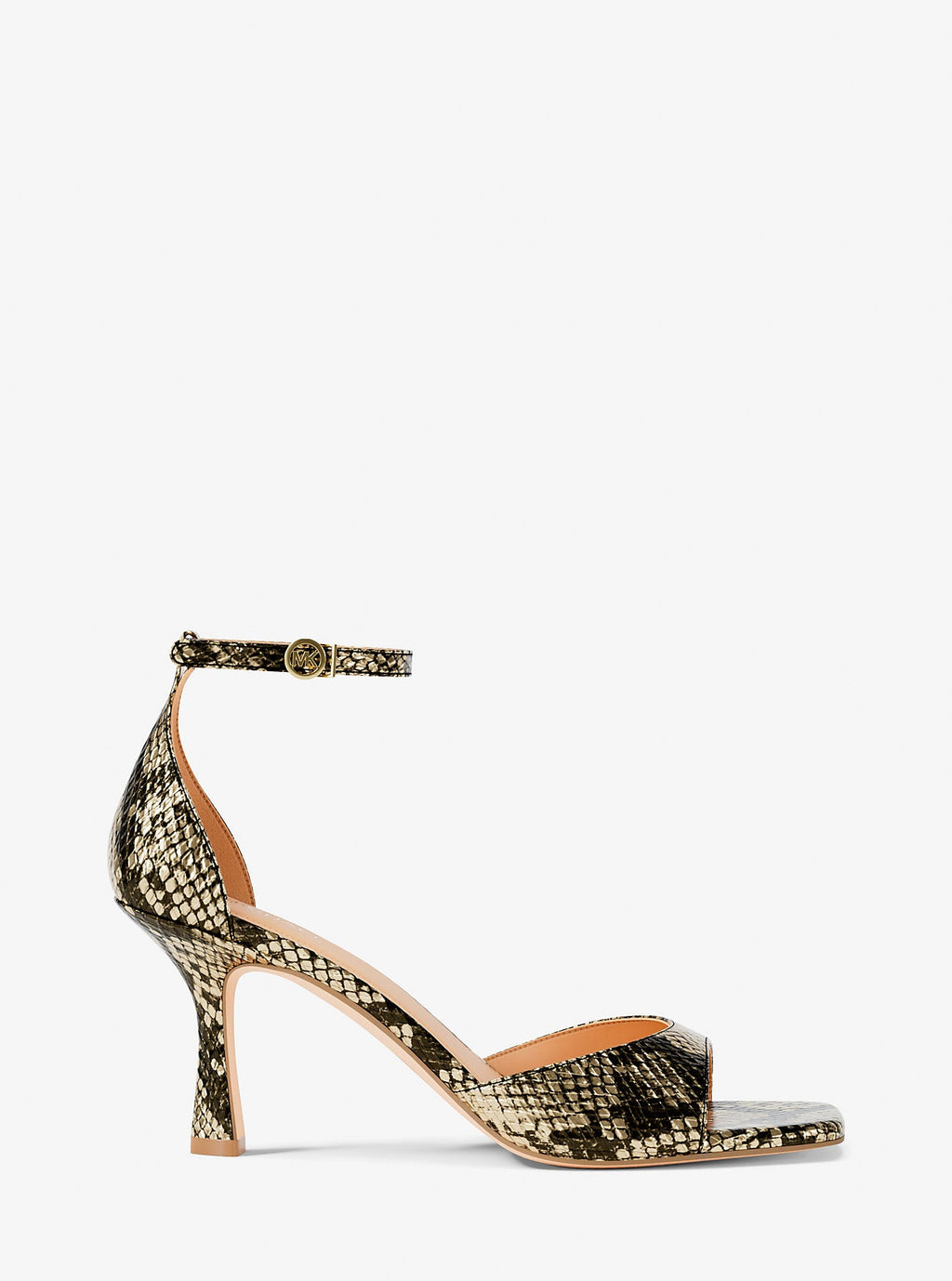 Amali Metallic Snake Embossed Sandal