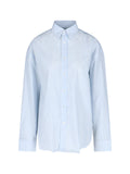 "Oriana" Striped Shirt – Light Blue