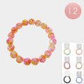 12PCS - Marble Ball Beaded Stretch Bracelets