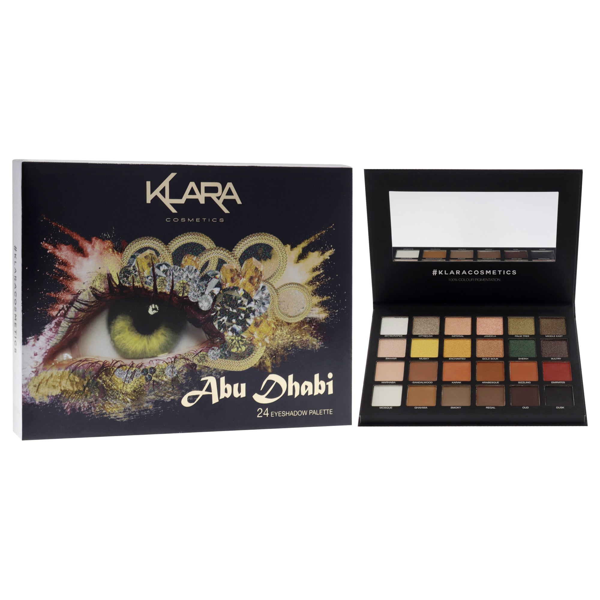24 Eyeshadow Palette - Abu Dhabi by Klara for Women - 1.68 oz Eye Shadow