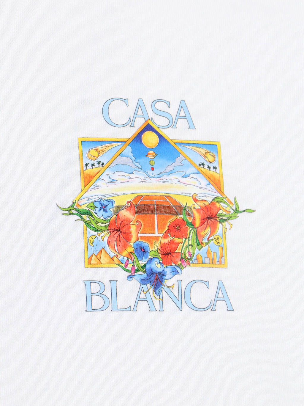 "Flower Court Icon" T-Shirt – White