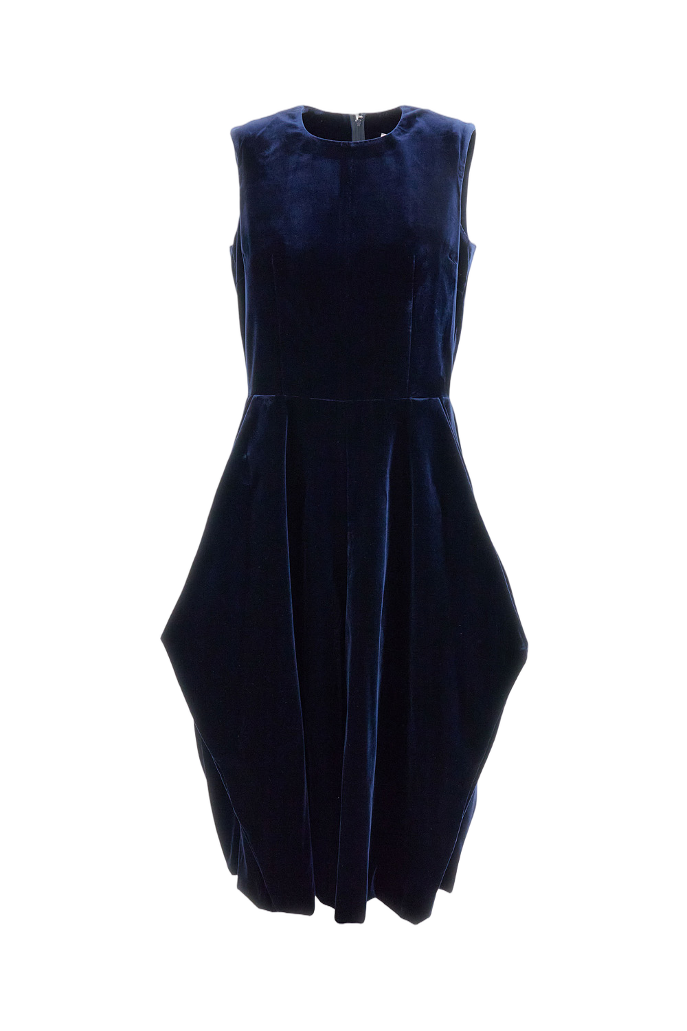 Asymmetrical Balloon-Leg Jumpsuit In Iridescent Deep Blue
