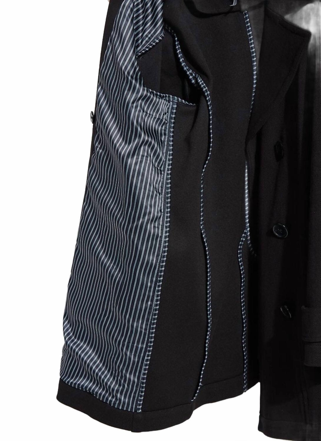 Alma Cavalry Peacoat In Black